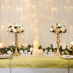 Wedding Centerpieces for Tables, 12.99in Metal Gold Vases S×2pcs,