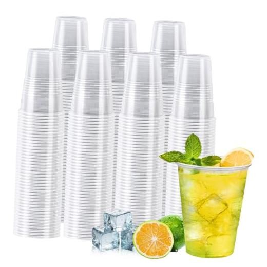 600 Pack 7 oz Clear Plastic Cups, Disposable Cold Water Cups, Ideal 7OZ-600Pack