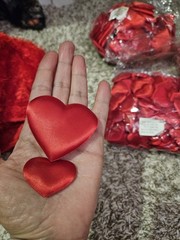 Heart Shape padded satin petals  Scatter for Valentine’s Day Wedding Decorations