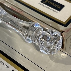 FOSTORIA 24% Lead Crystal Faceted Handle HOSTESS CAKE KNIFE & PASTRY SERVER