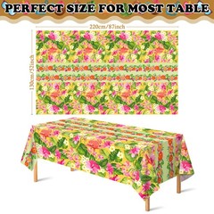 2 Pack Luau Party Decorations – Plastic Tablecloth For Hawaiian Theme Party