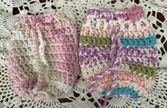 2 Crochet Drawstring Bags Wedding Party Favor Pouch Jewelry Gift Coin Dice Bags