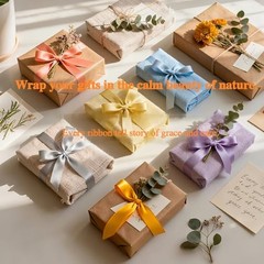 1-1/2 Inch Double-Faced Satin Ribbon 50 Yards 1-1/2 inch Morning Meadow