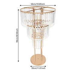 3 Tiers Crystal Flower Stand Gold Wedding Flower Stand Flower Arrangement Decor