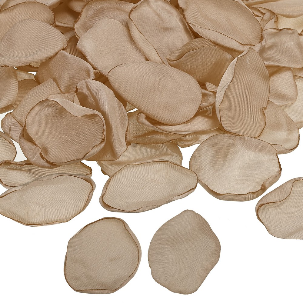 200 Pcs Silk Rose Petals, Artificial Flower Scatter Fake Rose Petals Champagne
