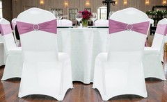 Mds Pack Of 100 Spandex Chair Sashes Bow Premium Stretch Chair Cover Band