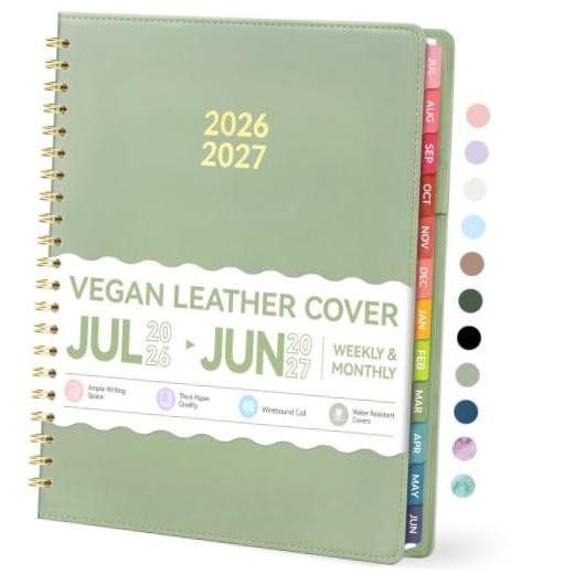 Planner 2026-2027, Academic Planner 8.5″x11″ (Jul 2026-Jun 2027) olive green
