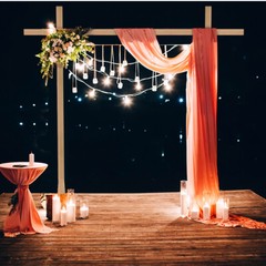 Wood Wedding Arch Backdrop Stand Rectangle Heptagonal for Wedding Parties Theme