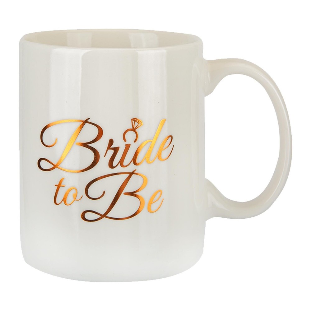 Bride to Be Mug White Bone China with Gold Foil Wording 350ml