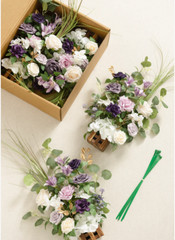 Ling’s Moment Aisle Runner Purple (Lilac & Gold) Faux Flower Set!