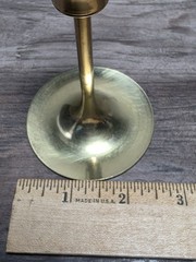 Vintage Brass Taper Candle Holder Set of 3 decor Holiday Taiwan Classic