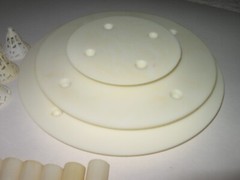 Vintage 3 Tier Cake Stand Separator Plates Pillars Bells 1965 Coast Novelty USA