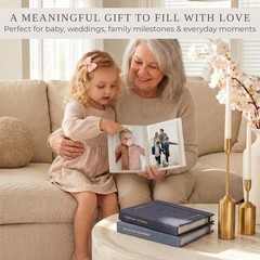 Beautiful Photo Album Set of 3 For 4×6 6.46 x 4.72 x 1.2 inches, Blue