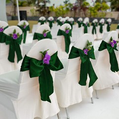 4x Green Satin 12″ x 108’Table Runner Bright Silk Smooth Wedding Banquet Party