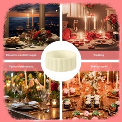 10 Pcs Rubber Candle Grippers, Non-Slip Holder Adapter Medium, Beige