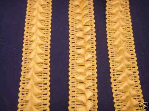 Satin ribbon ribbed braided layered 3/4″ Ivory 12 yd