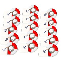 PartyTalk 50pcs Nautical Wedding Favors Lifesaver Bottle Opener with Anchor