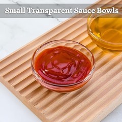 3″ Clear Glass Pinch Bowls, 10 Pack 2.5oz Small Prep Dishes Smooth Glass