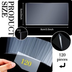120 PCS Clear Acrylic Wedding Place Cards Blank Name Plate Seating Chart Sign