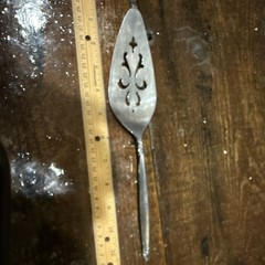 1847 Rogers Bros Silver Plated Cake Knife & Server Set Floral Glossy Handle