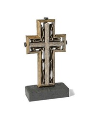 Brown Unity Wedding Cross Centerpiece Two Become One