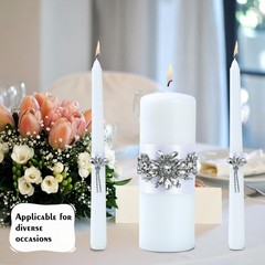 3 PCS Unity Wedding Candle Set 1 Pillar 2 Taper Candles Ceremony Decor