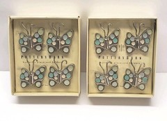 8 Pieces Pottery Barn Butterfly Place Card Holders