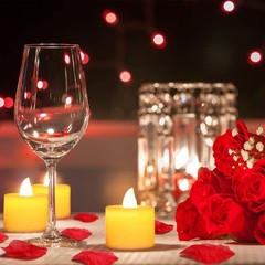 Rose Petals and LED Candles Set for Romantic Decor Valentine Propose Wedding US