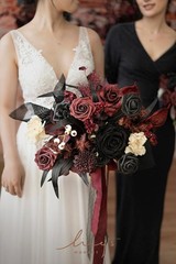 Ling’s Moment Pink Wedding Bouquets for Bride, Dusty Rose and Mauve Bridal Bo…