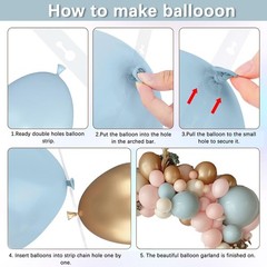 Gender Reveal Balloon Arch Kit, 144PCS Dusty 18inch, 10inch, 5inch, Blue Pink