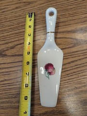 Vintage Decorative Porcelain Cake Server Cutter Holiday Wedding Birthday Etc.