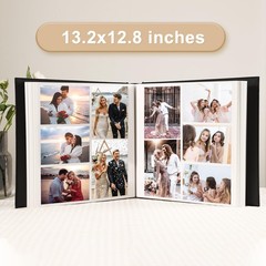 Photo Album Self Adhesive Pages Scrapbook Magnetic Photo Albums for… Fast Ship