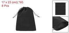 8Pcs Velvet Gift Bags 7 x 9″ Velvet Drawstring Jewelry Pouches Black