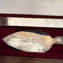Vintage Mikasa Cake Server & Knife Set-Silver Plated W/Velvet Box