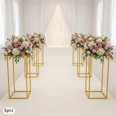 5Pcs Metal Flower Stands Wedding Flower Stand Rectangular Flower Display Rack