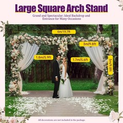 6M x 3M Heavy Duty Wedding Backdrop Stage Stand Pipe & Drape Kit Curtain Frame
