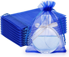 100Pcs Organza Bags, White 4X6(10X15Cm) Satin Drawstring Organza Pouch Wedding P
