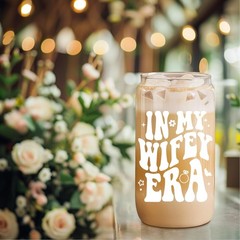 Fairy’s Gift Wifey Era Cup, Wedding, Bride Gifts for Her, 16 Ounces, White