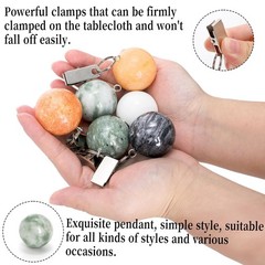 Goaste 8 Pieces Tablecloth Weights, Table Cloth Orange, White, Green, Black