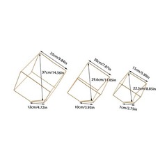 12Pcs Metal Geometric Flower Stand Elegant Gold Wedding Centerpieces Party Decor