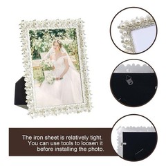 DIKAR 5×7 picture frame with Pearls for Wedding Gifts, Wedding Picture Frame …