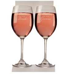 16 oz. Mother of the Bride and Mother of the Groom wine glasses, set of 2