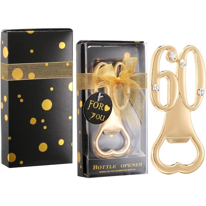 Gold Bottle Opener Set 60th Birthday Party Favors Unique Gift 24 Pcs Durable New