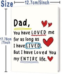 Fathers Day Card Gift for Dad from Daughter Son, Minimalist Premium AT-388