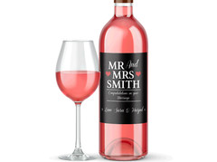 Personalised Wine Bottle Label, Perfect Wedding/Marriage Gift/ any occasion!!