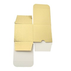 100 pcs Gold FAVOR BOXES 3″x3″ Wedding Party Home Decorations GIFT Supply SALE