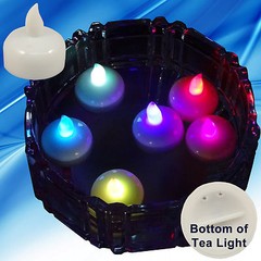 36 Multicolor Led Floating Floral Tea Light Candle for Wedding Centerpiece Decor
