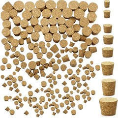 120 Pcs 8 Sizes Tapered Cork Stoppers Wooden Wine Bottle Stopper Natural Wood