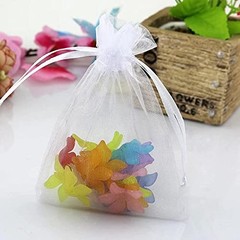 5×7 Inch Organza Gift Bag with Drawstring for Jewelry,Candy,50 5×7 Inches White
