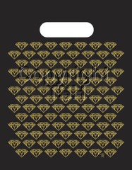 BLACK & GOLD PLASTIC BAGS STORE BAGS JEWELRY BAGS » Thank You » LOT OF 100